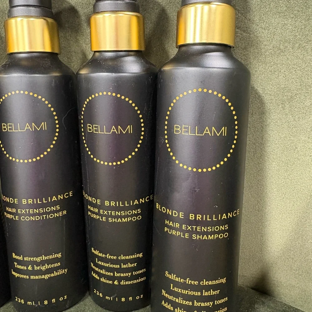 BELLAMI Blonde Brilliance Purple Shampoo & Conditioner Set of 6